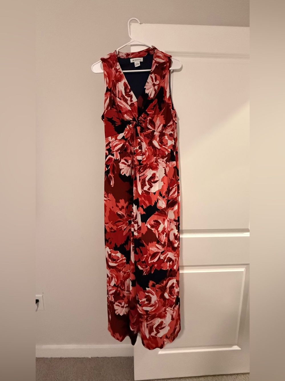 Liz Claiborne Red and Black Floral Maxi Dress - Picture 2 of 5
